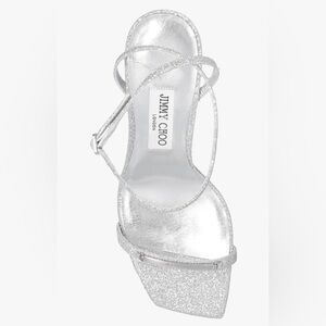 Jimmy Choo - Jaxon 95 - Glitter Ankle Strap Sandal Heels